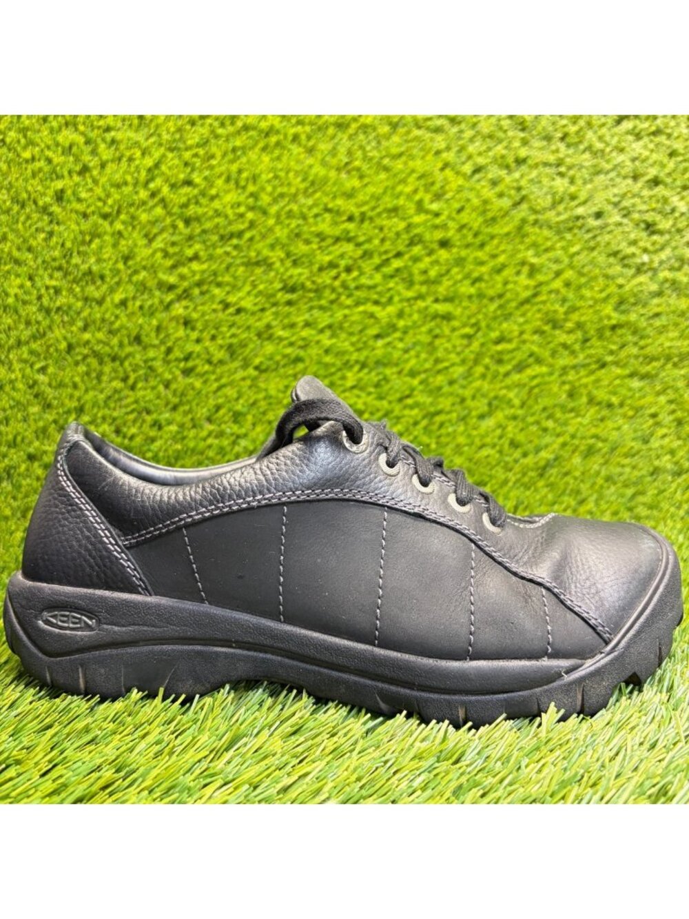 Keen Presidio Womens Size 10.5 Black Athletic Leather Hiking Shoes Sneakers